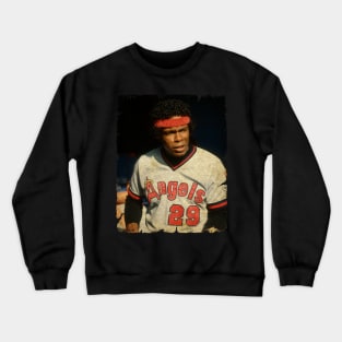 Rod Carew in Los Angeles Angels of Anaheim Crewneck Sweatshirt